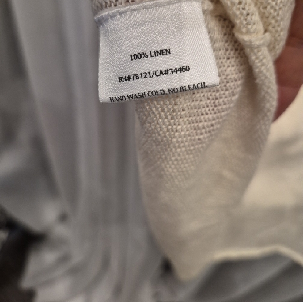 Eileen Fisher Lightweight Scoop Neck Sweater - Ivory - Picture 7 of 7